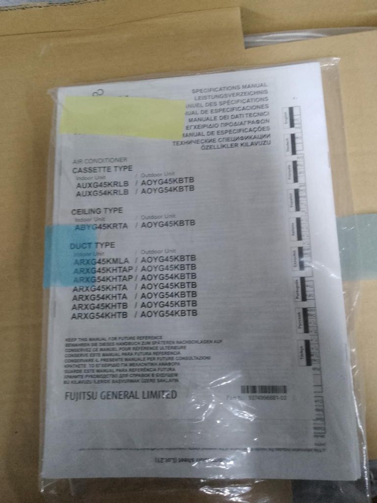 Jednostka zewnętrzna Klimatyzator Split Fujitsu Aoyg45Kbtb