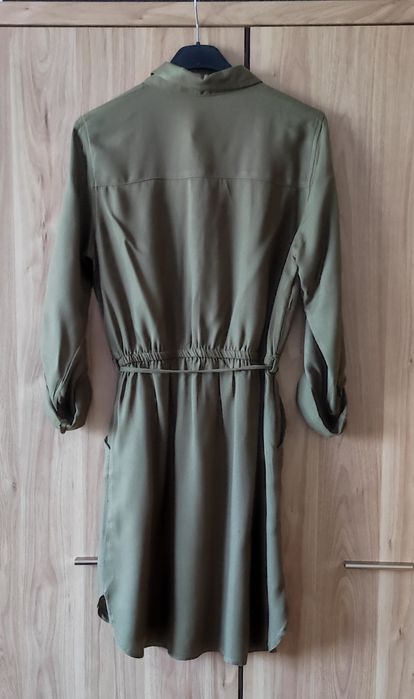 Sukienka szmizjerka khaki XS 34 Sinsay