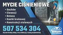 Mycie cisnieniowe kostki brukowej, ekewacji, dachu. Goraca woda