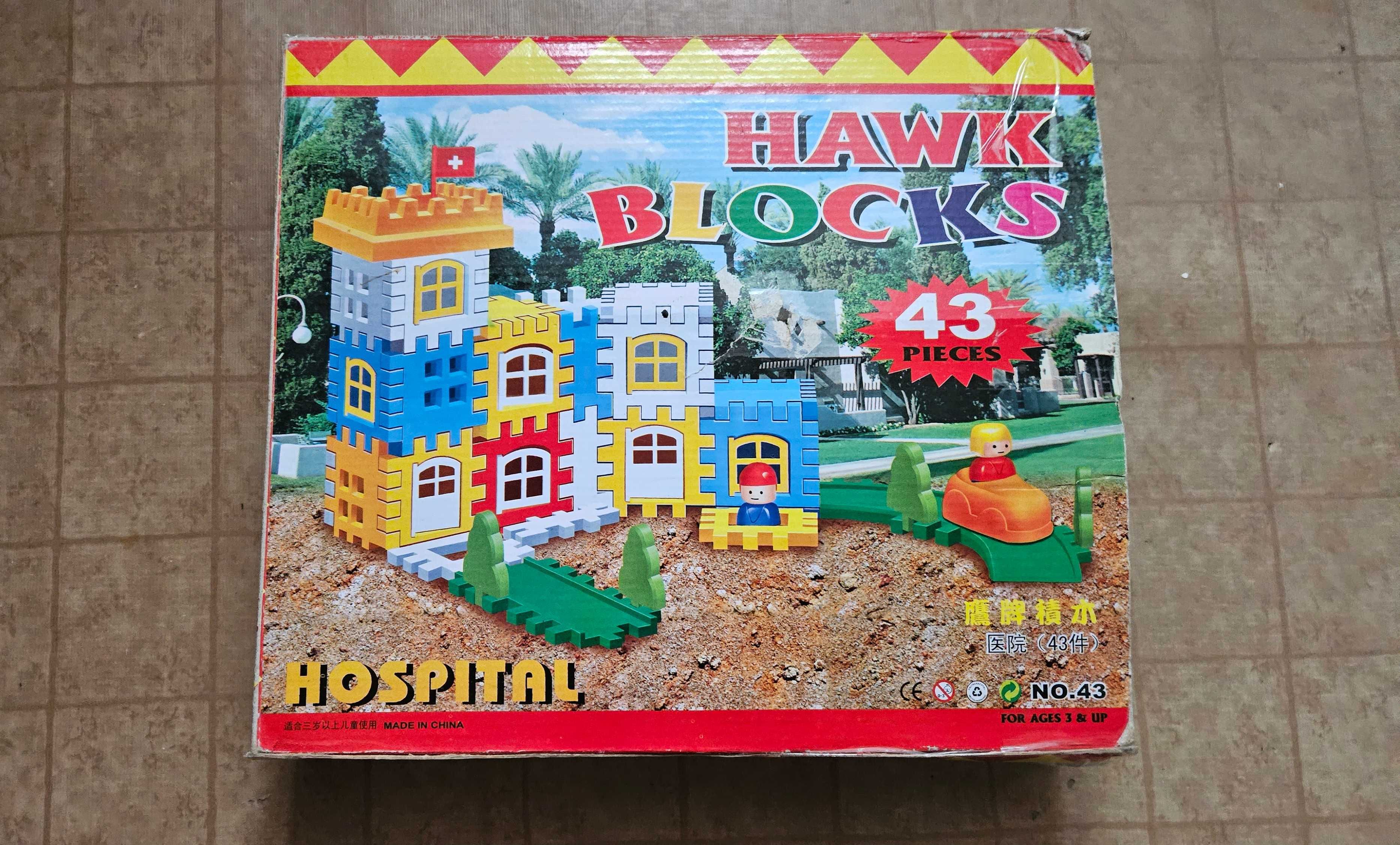 Детский конструктор строительные блоки домик Hawk Blocks