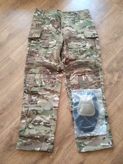 Військові штани штурмові G3 мультикам з наколінниками