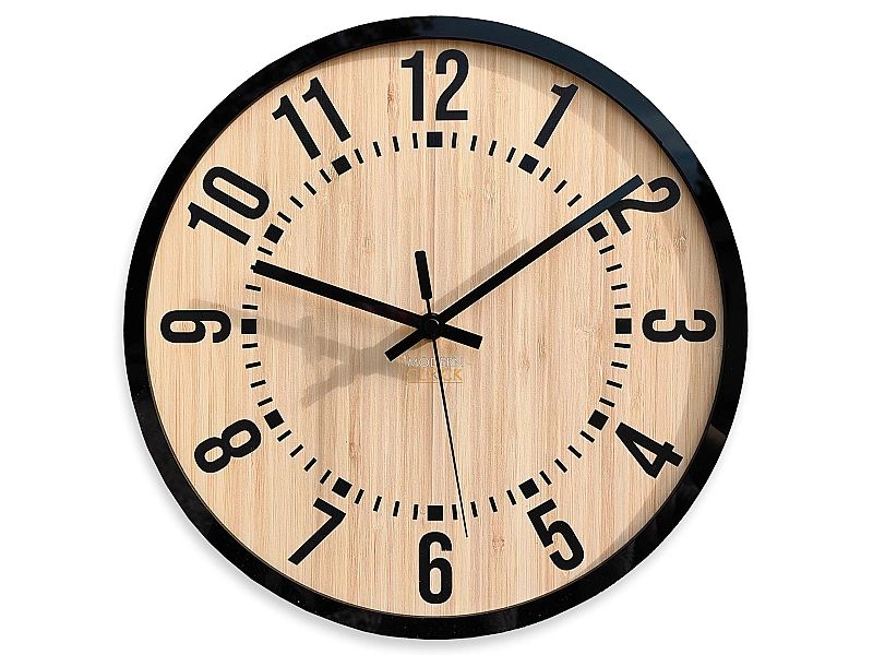 Zegar Ścienny Drewniany Bruno 30 cm Elegancki