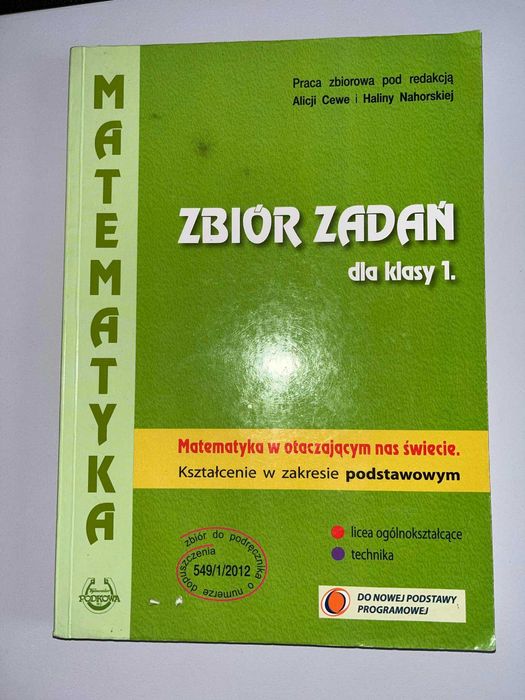 Zbiór zadań Matematyka w otaczającym nas świecie zakres podstawowy 1
