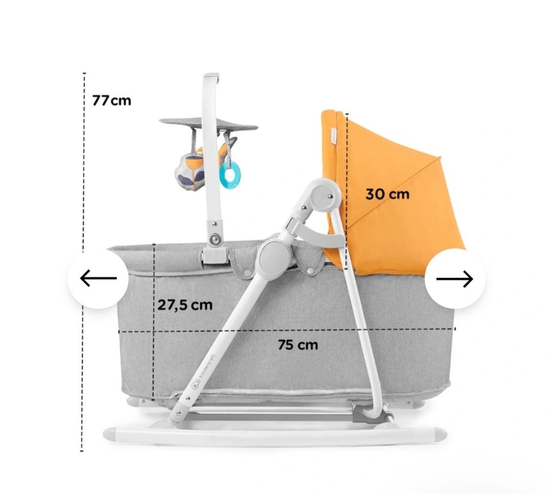 Kinderkraft leżaczek bujaczek krzesełko kołyska łóżeczko5w1 - Nola Peo