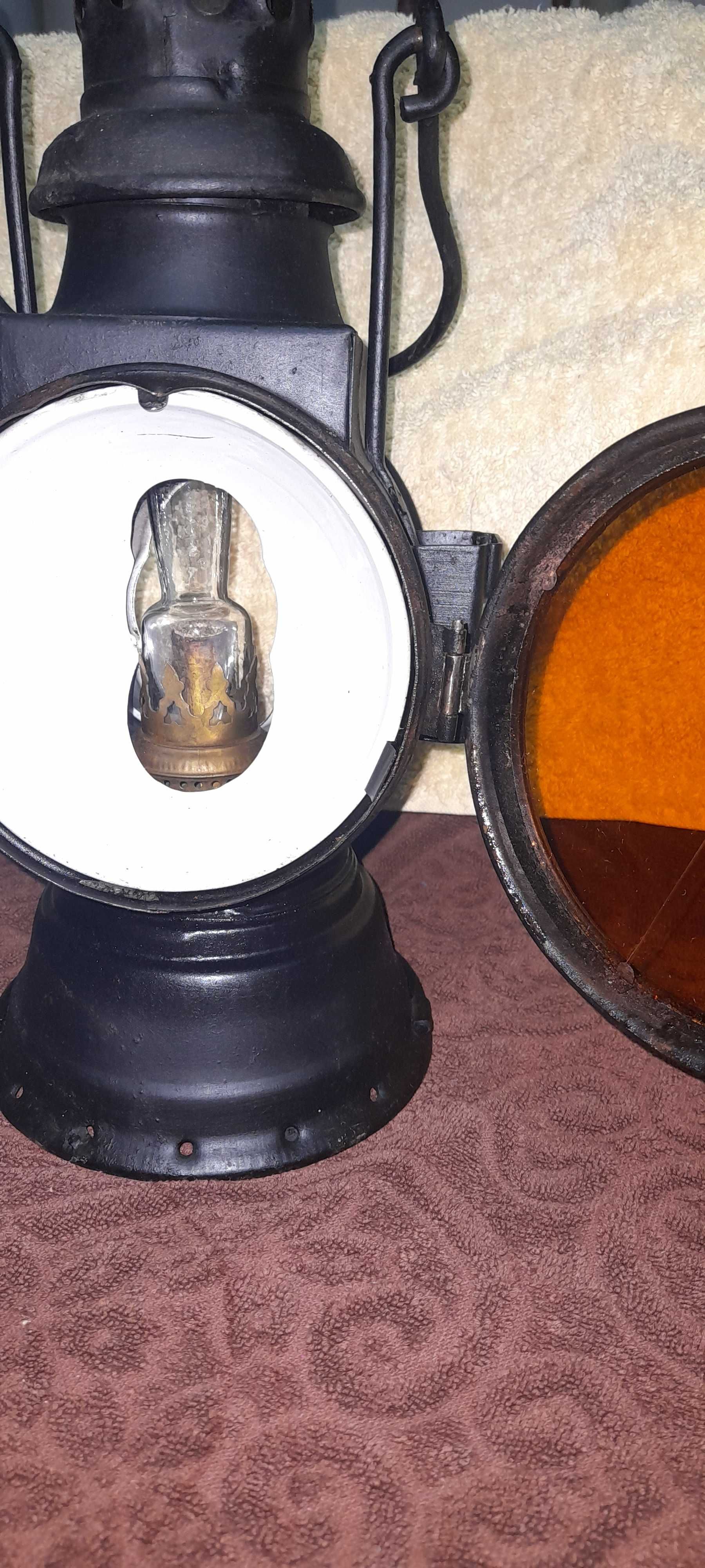 lampa kolejowa - oryginalnie zachowana - kompletna - SPRAWNA
