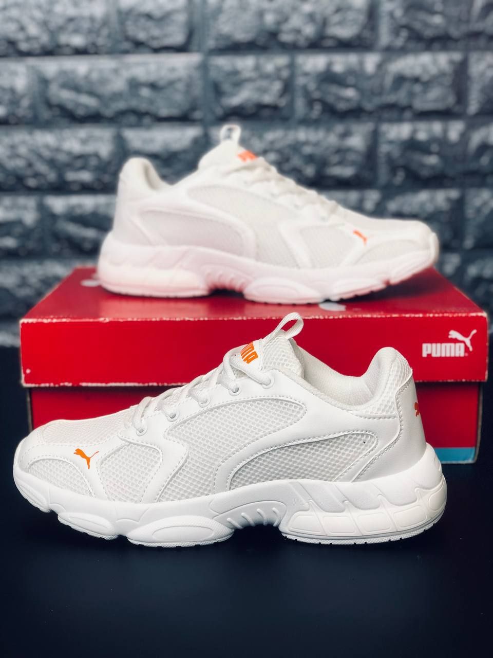 Кроссовки мужские пума белые летние стильные удобные топовые puma