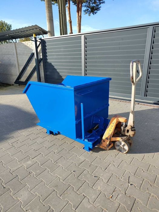 Kontener przechylny niski/ samowyładowczy / na widły / odpady/ CNC
