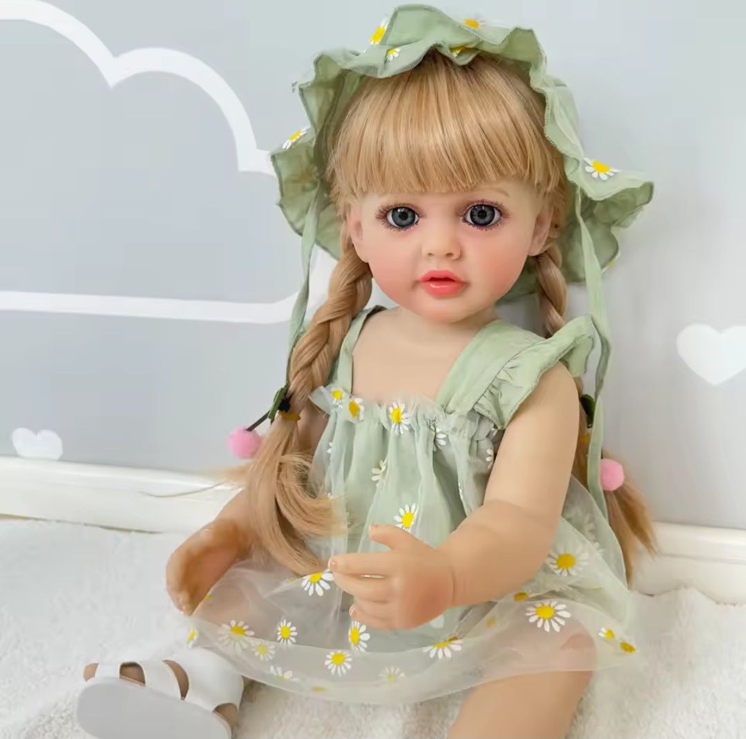 Кукла Reborn Реборн 3д 3d 55 см, винил силикон, девочка лялька