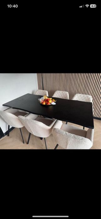 Czarny stol 180x100