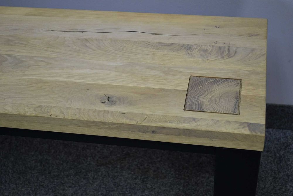 ŁAWKA, drewniana, dąb olejowany bielony, seria VILLANDERS, -68%