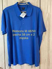 Watson’s M niebieska nowa męska koszulka polo t-shirt