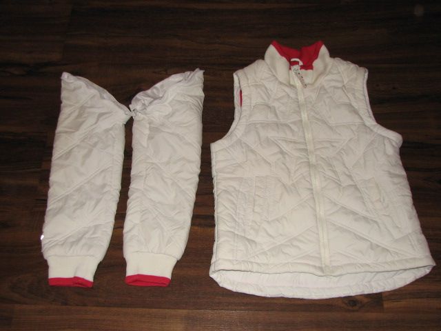 H&M kurtka bezrękawnik 2 w 1 odblaski 140