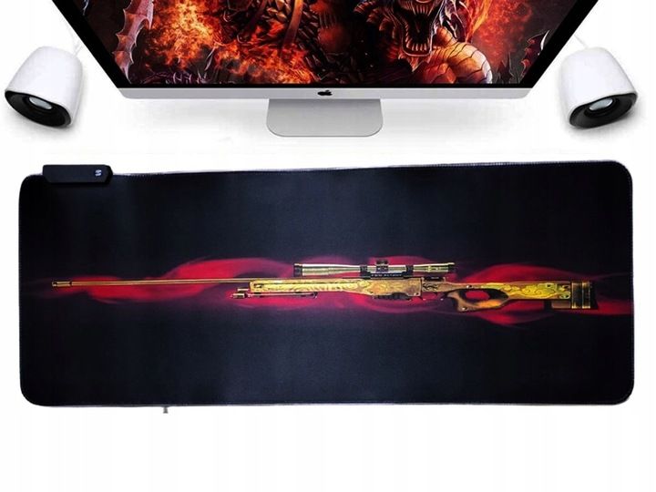 Podświetlana Podkładka Gamingowa Pod Mysz Led Dla Graczy Cs