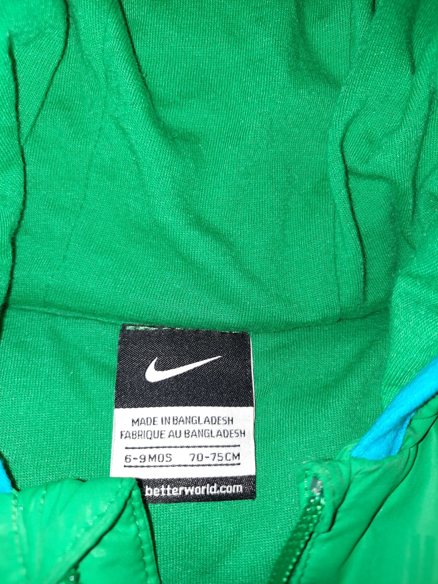Kurtka zimowa dziecięca 6-9 m. Nike zielona