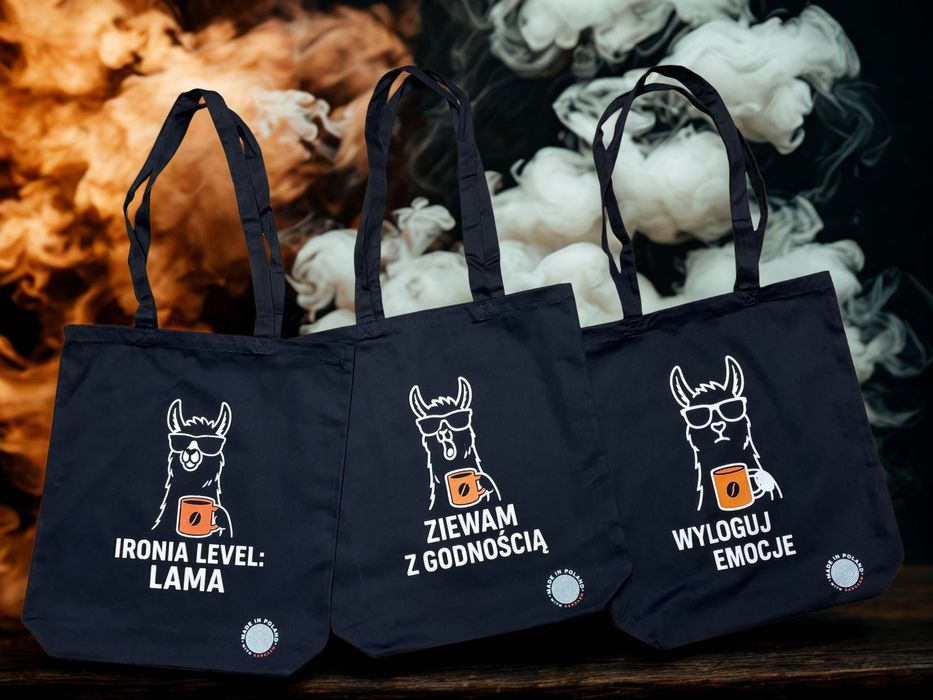 Torba na ramię, torba bawełniana z nadrukiem, śmieszna torba, prezent