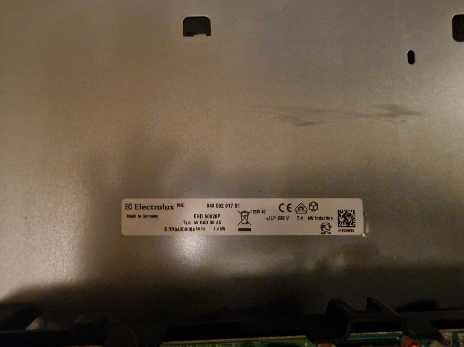 Panel sterujący  płyty  ELEKTROLUX EHD 60020P