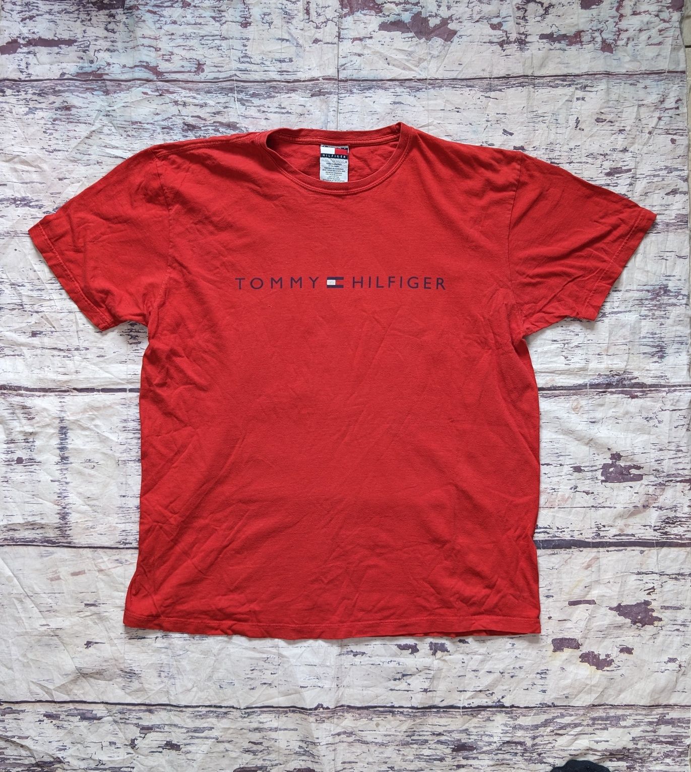 Czerwona koszulka t shirt Tommy Hilfiger vintage