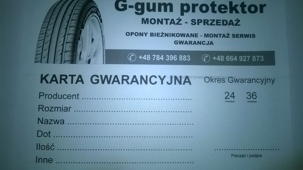 Opony Bieżnikowane 245/70 R16 MUSTANG 4x4 Wzór Michelin XPC