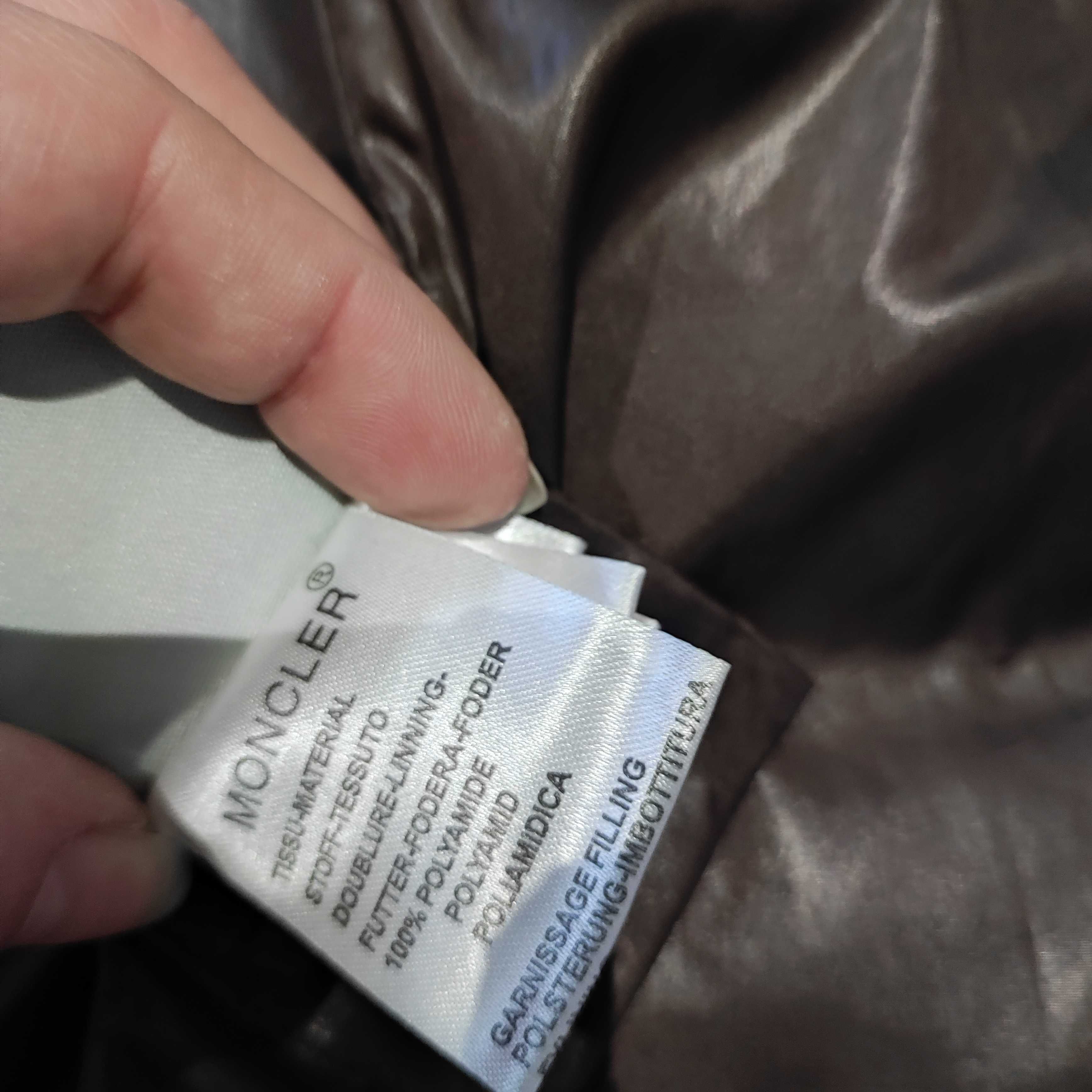 Kurtka puchowa S moncler damska czekoladowa