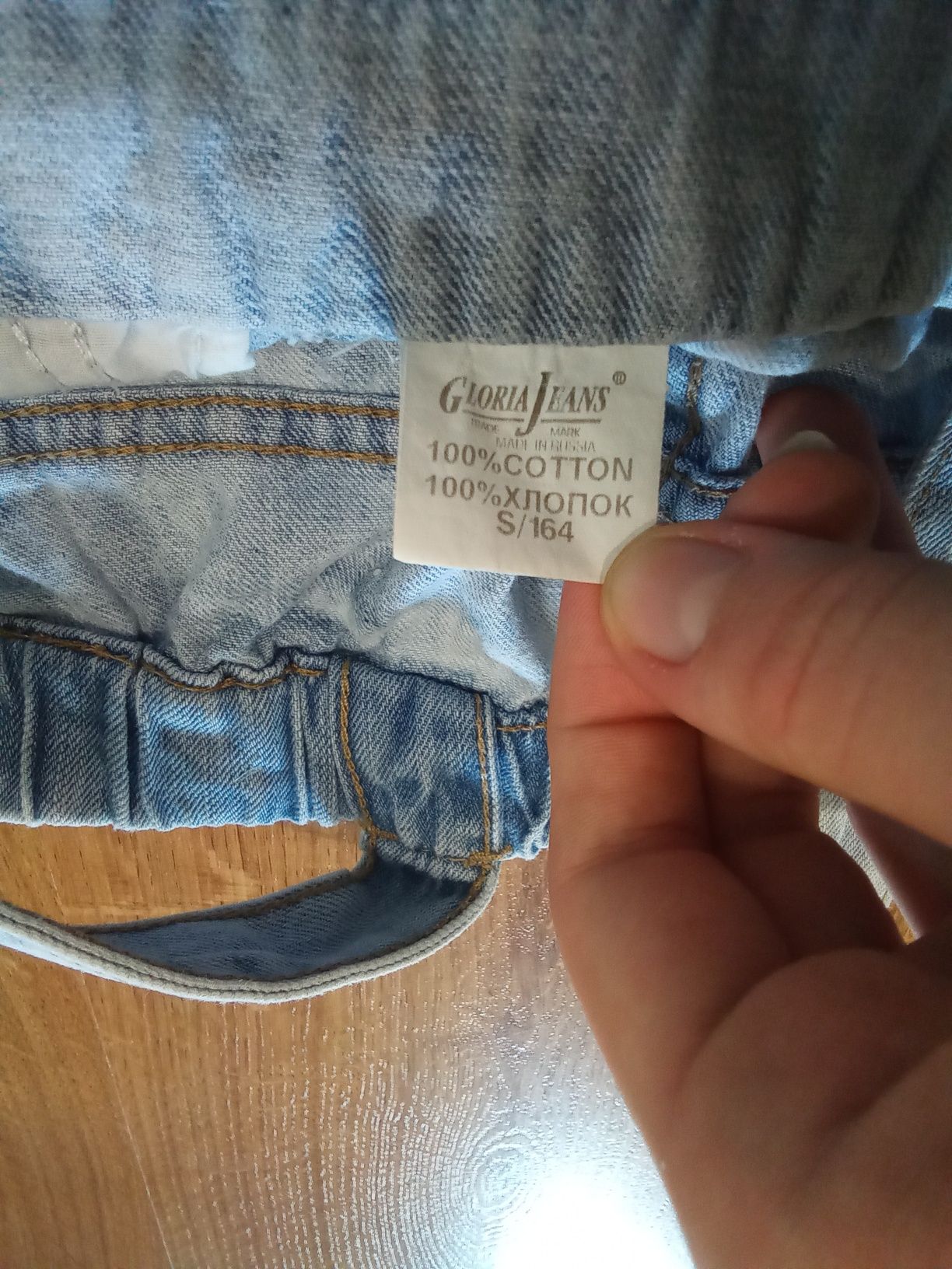 Комбінезон джинсовий для дівчинки блакитний S 164 хлопок голубий Jeans