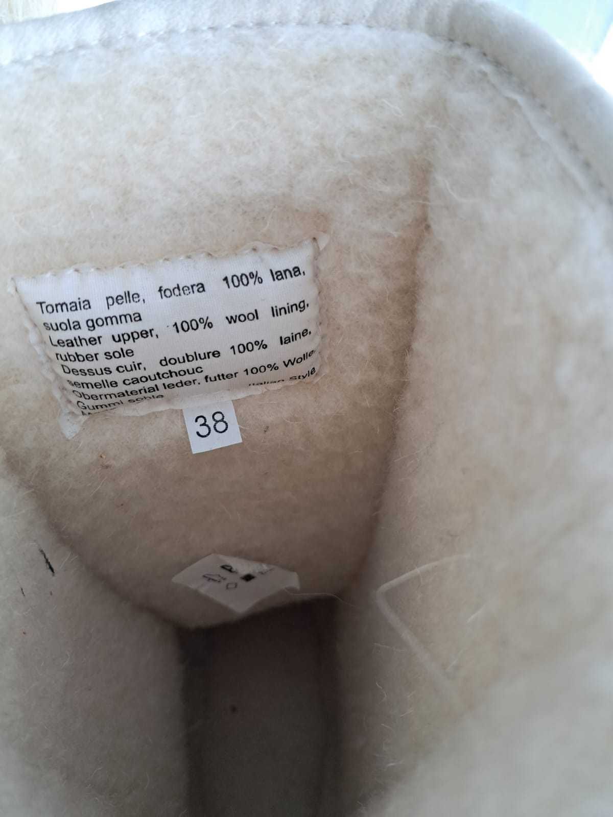 Moon boot śniegowe z naturalnego włosa R.38