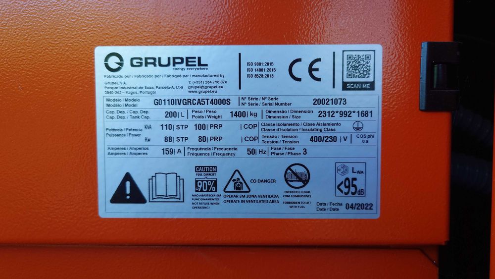 Przemysłowy Agregat Prądotwórczy IVECO 110 kVA – b.mało używany okazja