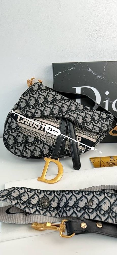 Torebka damska Dior Saddle monogram torba na ramię CD