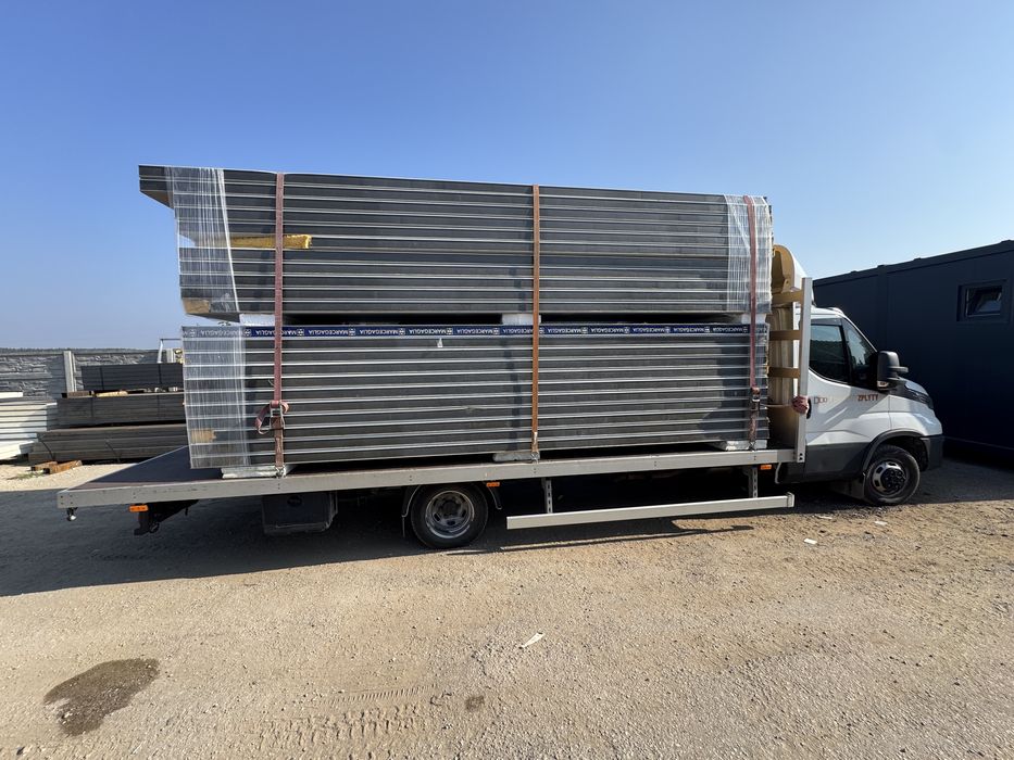 Plyta warstwowa sciana 100 mm poliuretan, 9006/9010, 2-gatunek