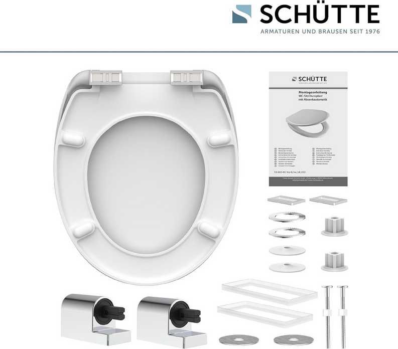 Deska Sedesowa Wolnoopadająca WC Toaletowa SCHÜTTE Duroplast Uniwersal