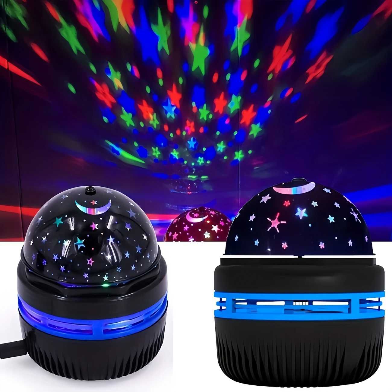 Lampka nocna PROJEKTOR GWIAZDY Obrotowa USB