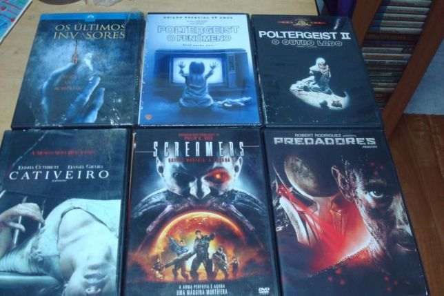 lote 12 dvds originais de terror alien,massacre no texas, etc