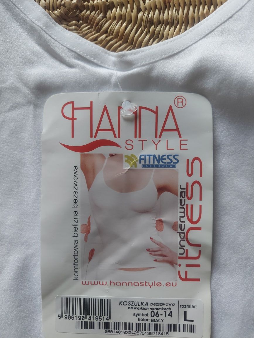 Hanna Style Fitness nowa koszulka bezszwowa white r L