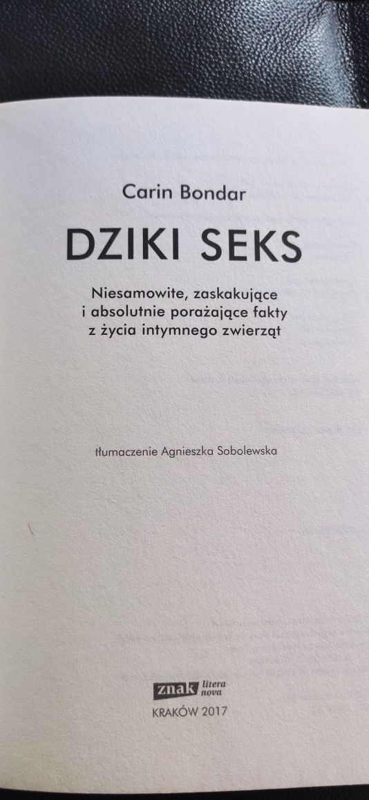 "Dziki seks" Dr Carin Bondar