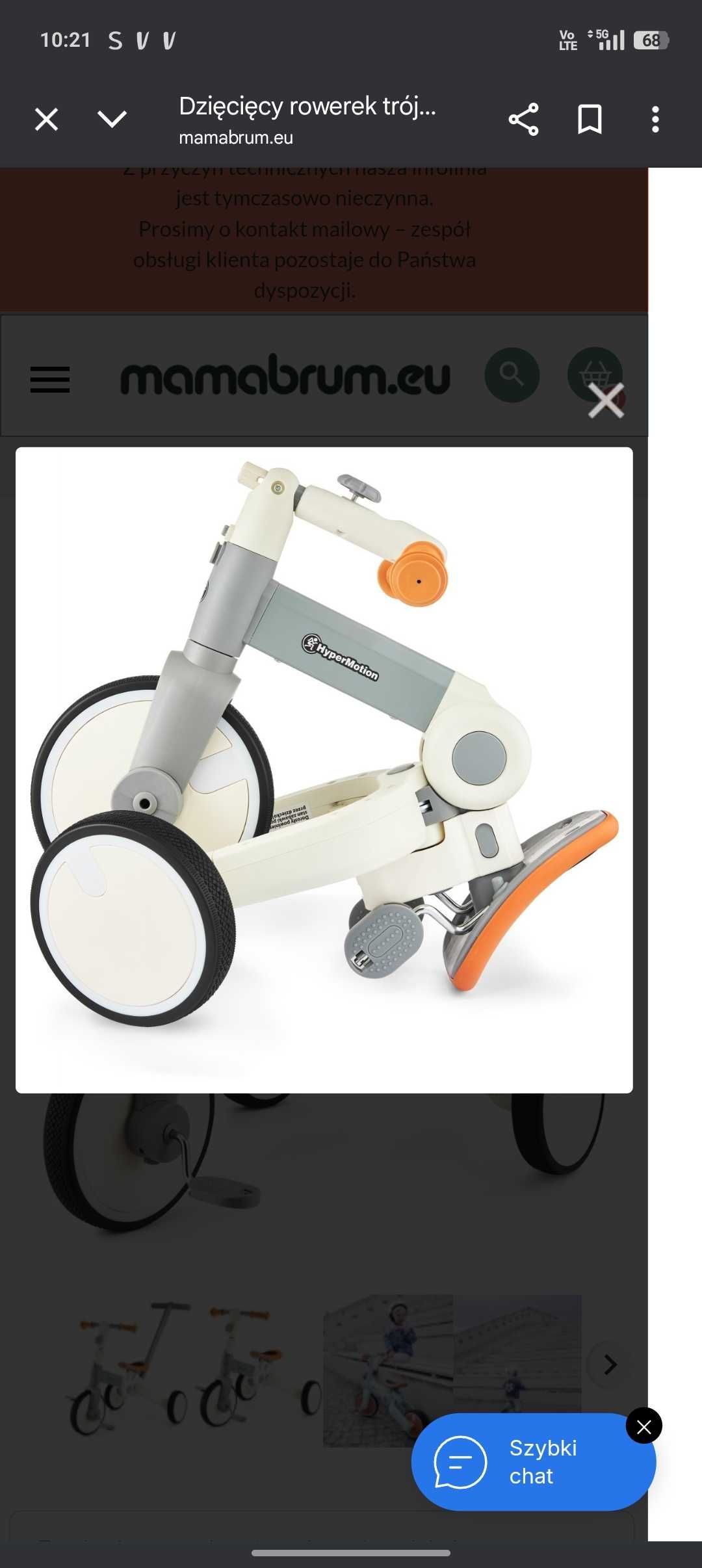 Rowerek Hypermotion