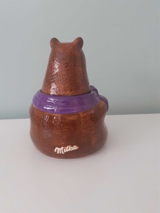 Miś milka na łakocie ceramiczny, kolekcjonerski
