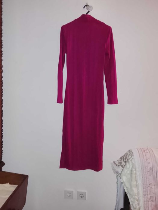 Vestido em malha comprido