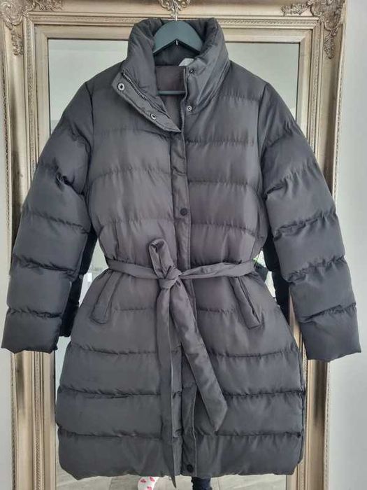 Płaszcz puchowy damski długa kurtka pikowana TXM rozm M