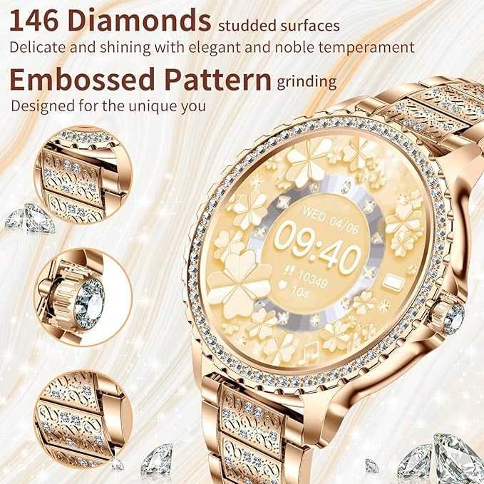 Smartwatch damski z funkcją telefonu Diamond, 1,32