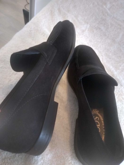 Mokasyny męskie TOD'S czarne zamszowe (loafers) rozm. 7 (rozm. 41)