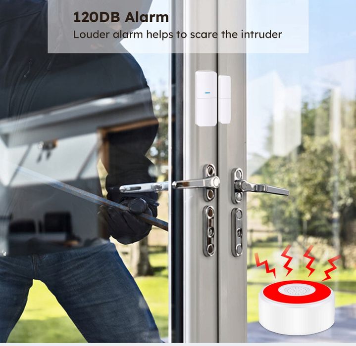 AGSHOME Smart Alarm Security System alarmowy z 8 czujnikami