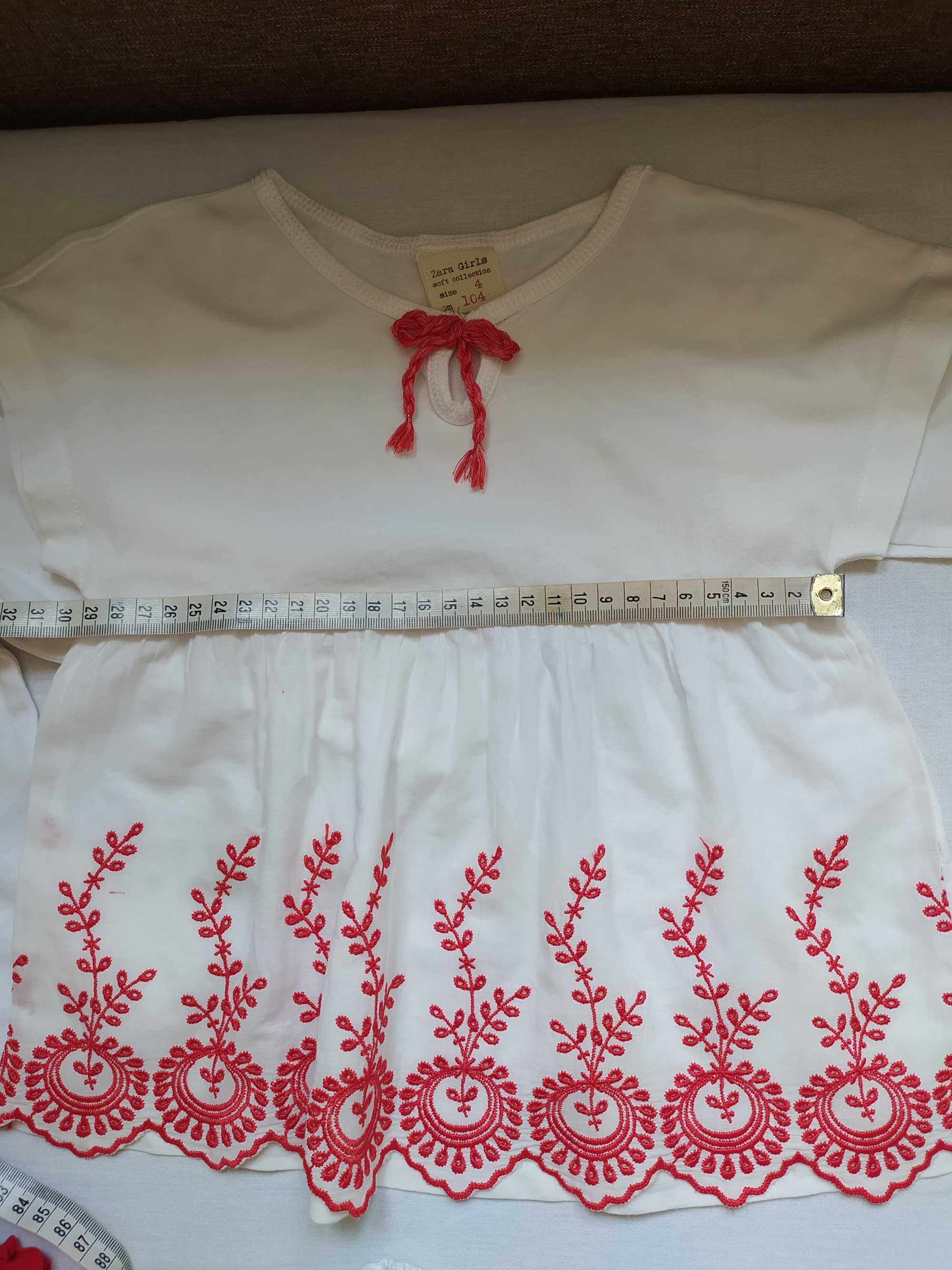 Zestaw ubranek dla dziewczynki, od 74 do 104, biały, czerwony