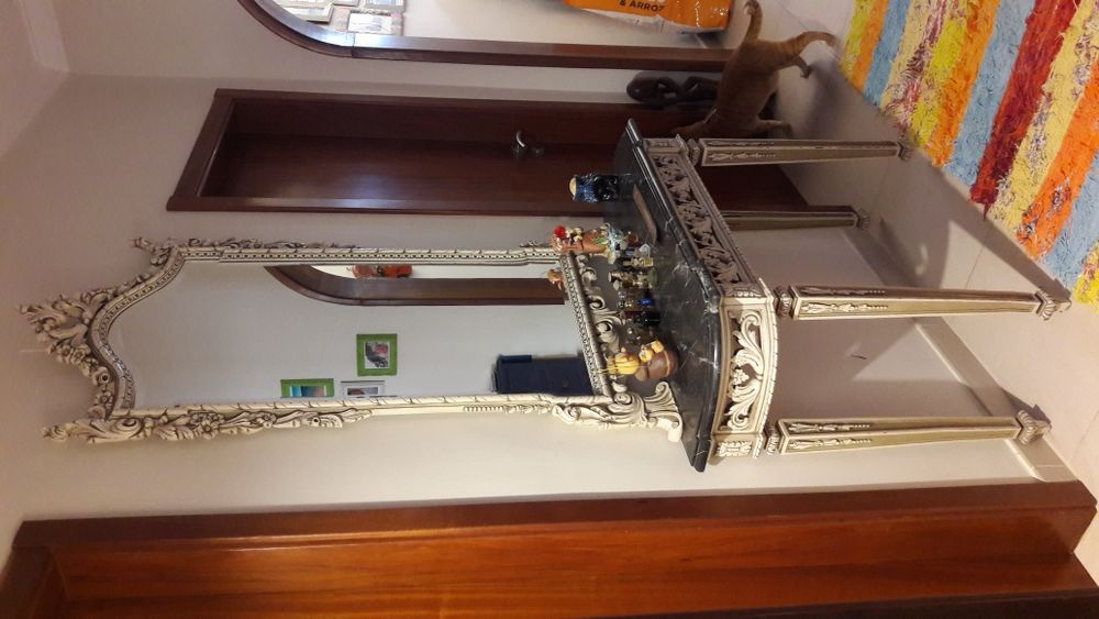 Cadência antiga com pedra mármore