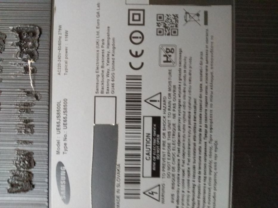 продам телевізор samsung ue65js8500l