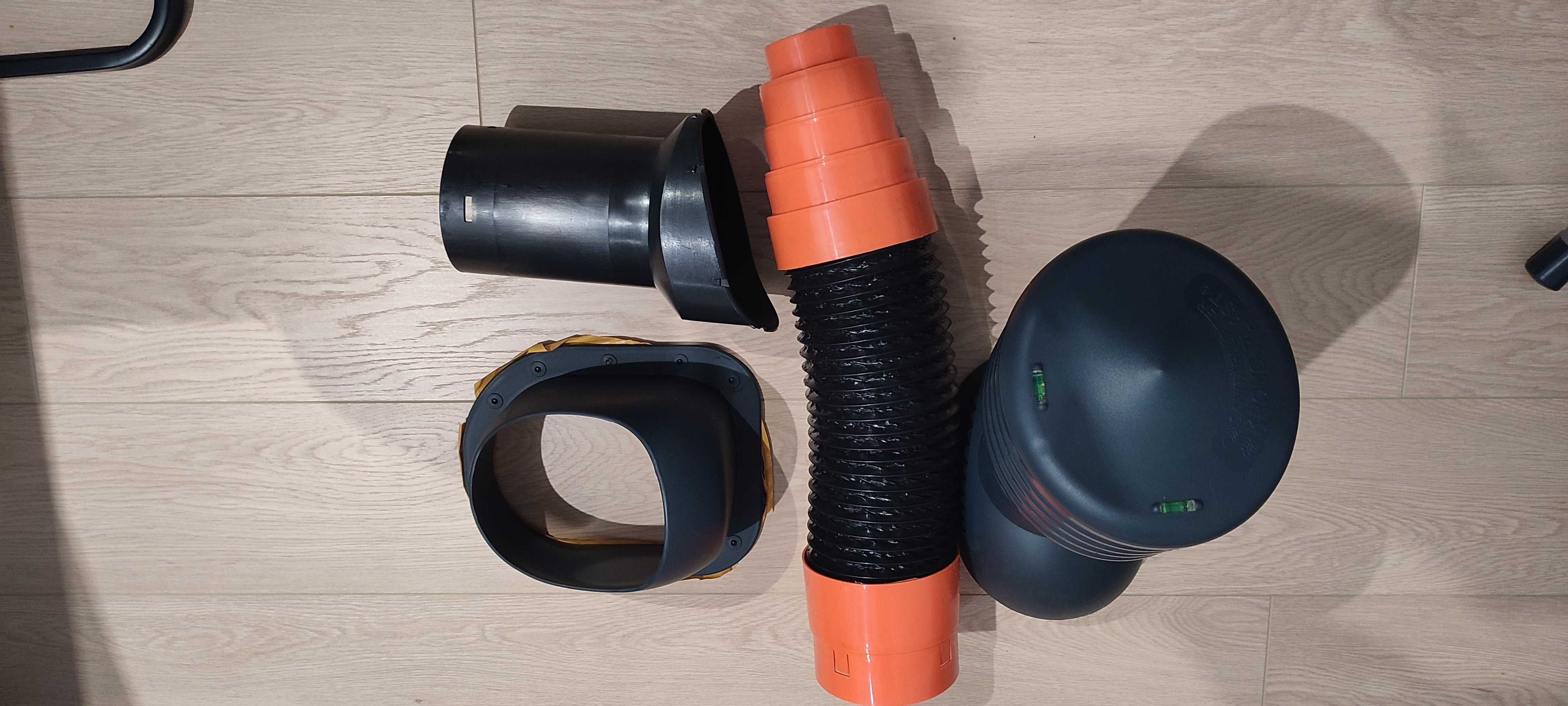 Kominek wentylacyjny Krono-Plast fi 125 mm z rurą przyłączeniową