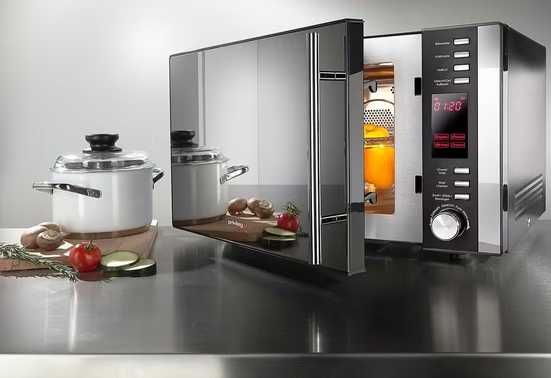 Mikrofalówka Privileg 3w1 25L 900W – Grill 1100W, Termoobieg 2500W