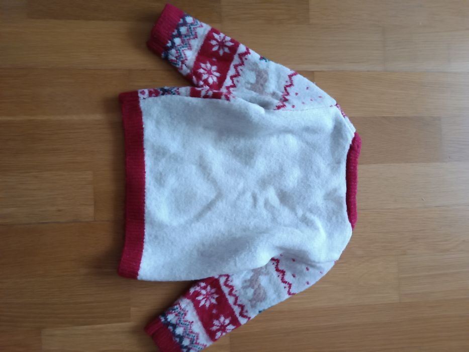 Zimowy sweter świąteczny dla chłopca Primark 80