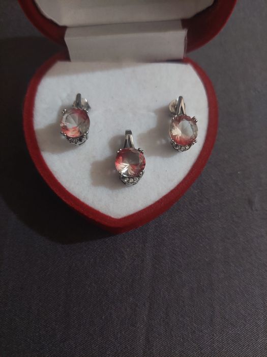 Komplet biżuterii srebrnej