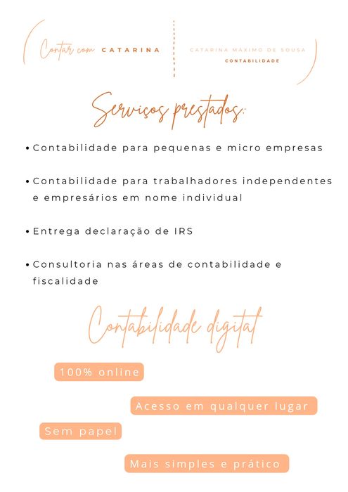 Contabilista Certificada - Empresas/Trab. Independentes