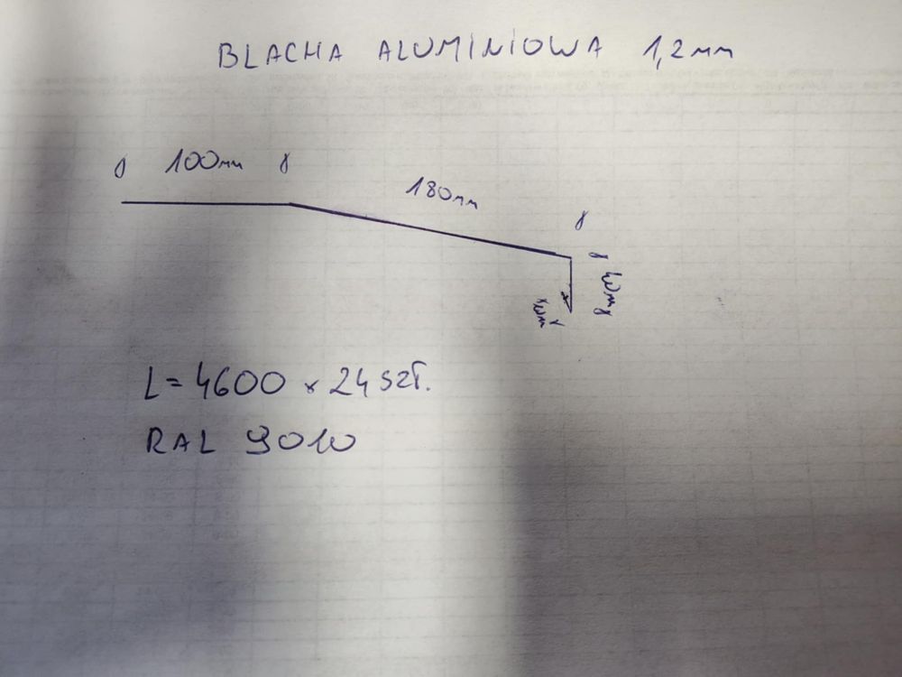Blacha aluminiowa 1.2mm Obróbka