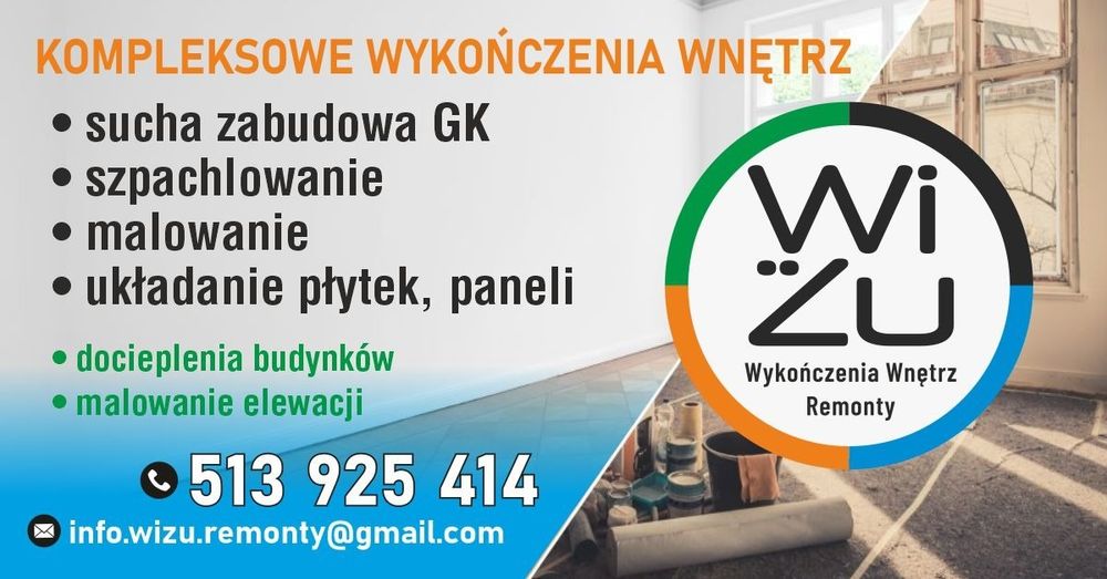 Remonty wykończenia wnętrz
